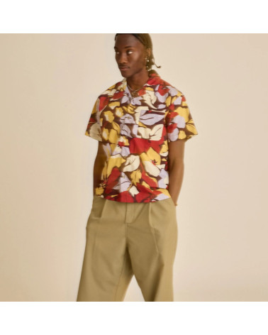 Obey Maxwell S/S Shirt Chocolate Multi