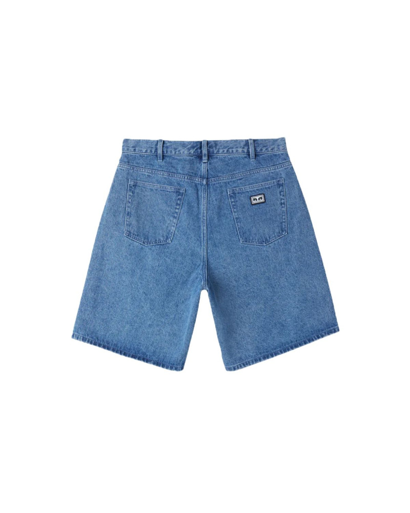 Obey Bigwig Baggy Denim Short Light Indigo