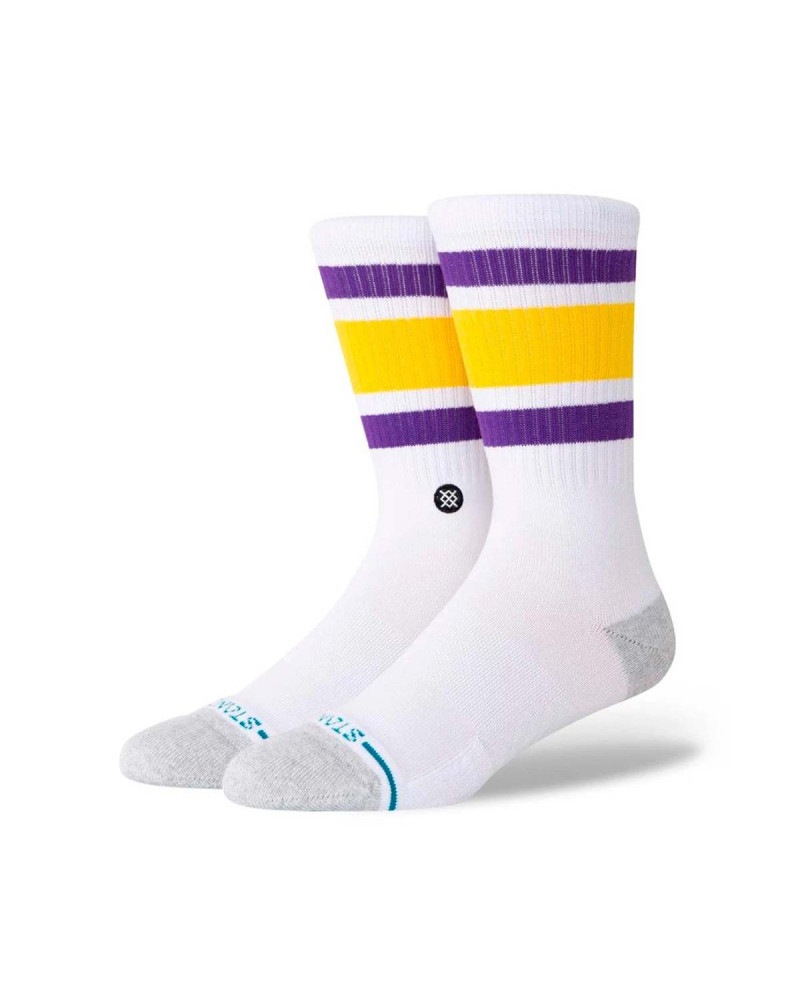 Stance Tube Los Angeles Lakers Crew Sock White