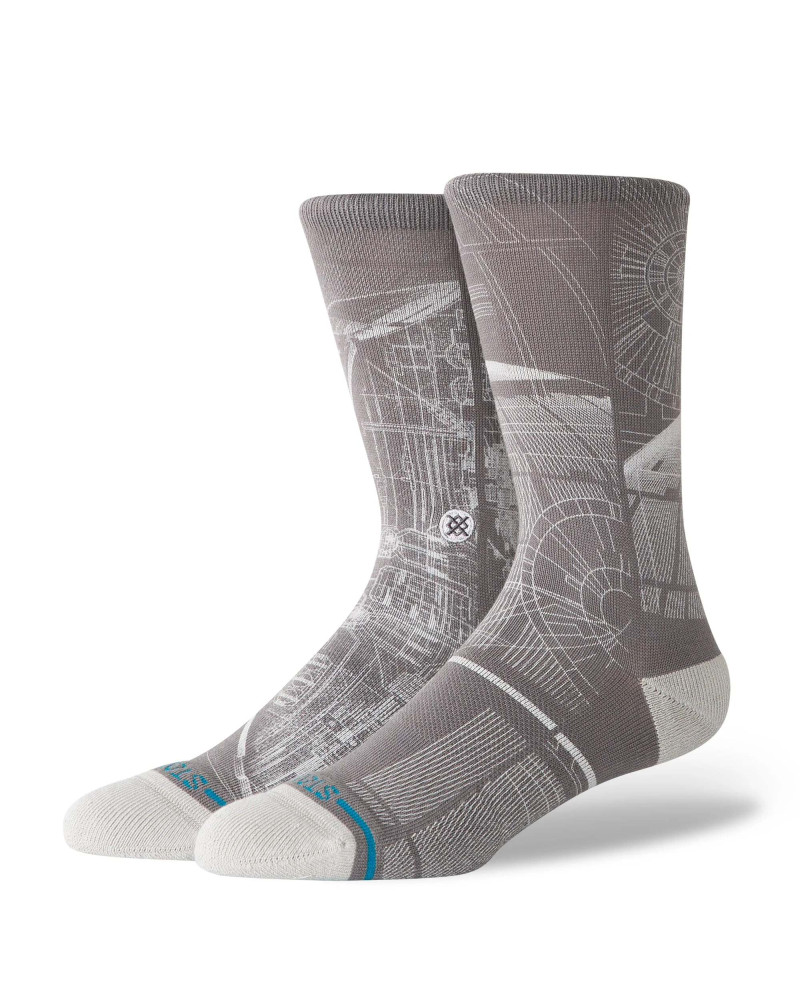Stance Death Star Crew Socks Grey