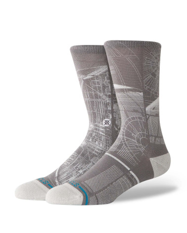 Stance Death Star Crew Socks Grey