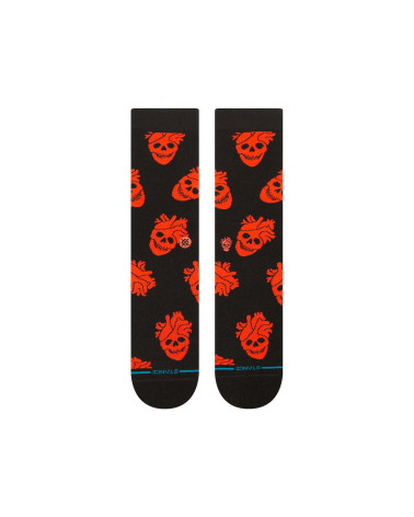 Stance Fallin In Skull Crew Sock Black
