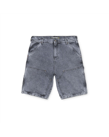 Iuter Double Knee Denim Shorts Greybleach
