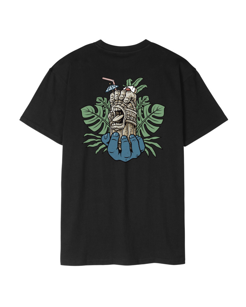 Santa Cruz Tiki Hand Strip T-Shirt Black
