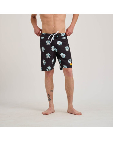 Santa Cruz Flaming Strip Dice Boardshort Black