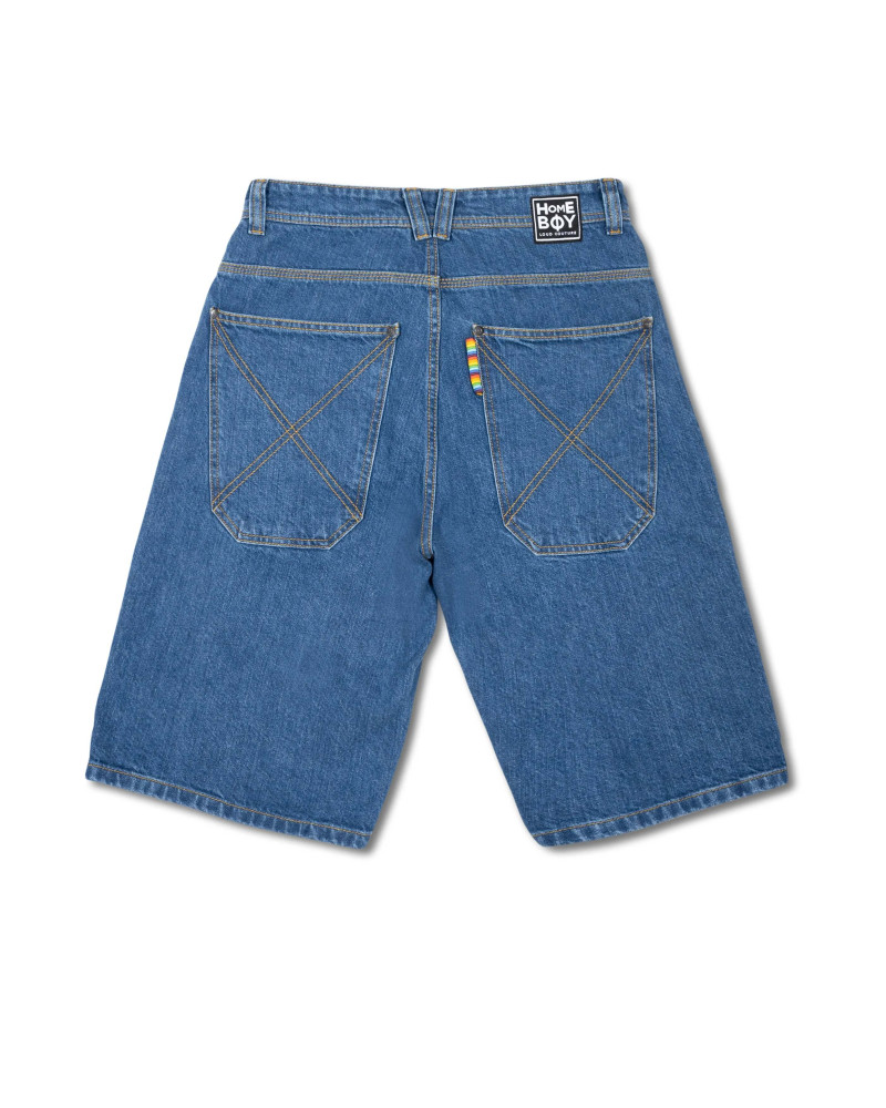 Homeboy x-tra Baggy Shorts Washed Blue