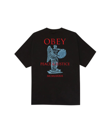 Obey Peace & Justice Statue T-Shirt Black