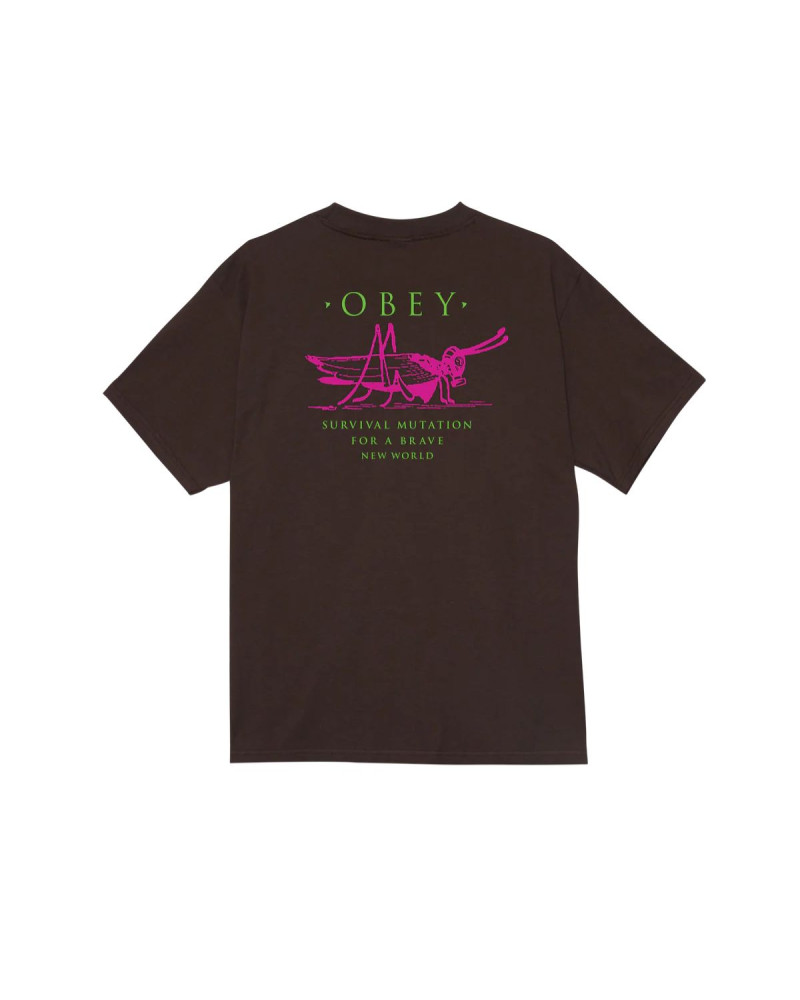 Obey Mutant Grassopher T-Shirt Java Brown