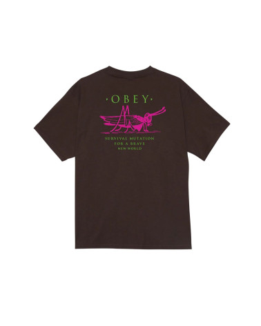 Obey Mutant Grassopher T-Shirt Java Brown