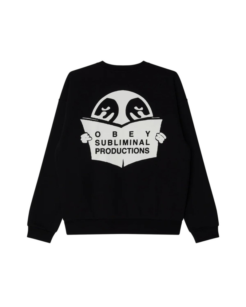 Obey Weldon Extra Heavy Crew Fleece Black