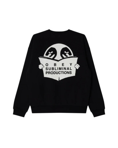 Obey Weldon Extra Heavy Crew Fleece Black