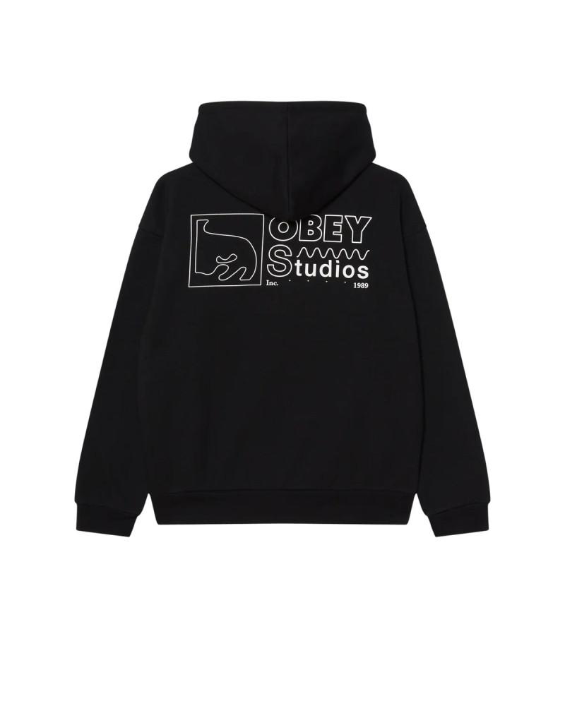 Obey Nico Extra Heavy Hood Black