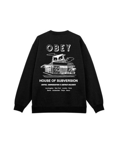 Obey House Of Subversion Crewneck Black