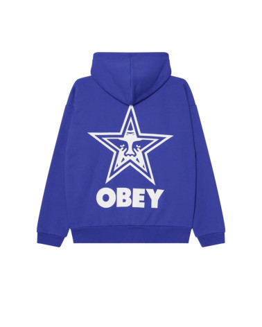 Obey Bold Star Extra Heavy Pullover Dazzling Blue