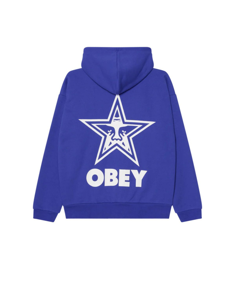 Obey Bold Star Extra Heavy Pullover Dazzling Blue