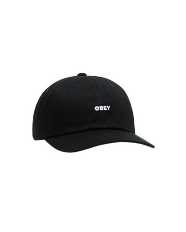 Obey Bold Curve 6 Panel Snapback Black