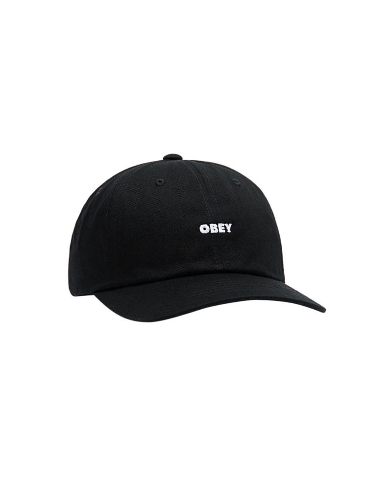 Obey Bold Curve 6 Panel Snapback Black