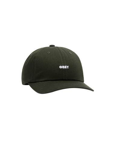Obey Bold Curve 6 Panel Snapback Deep Forest