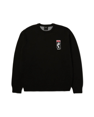 HUF x Isaac Hayes Black Moses Knit Sweater Black