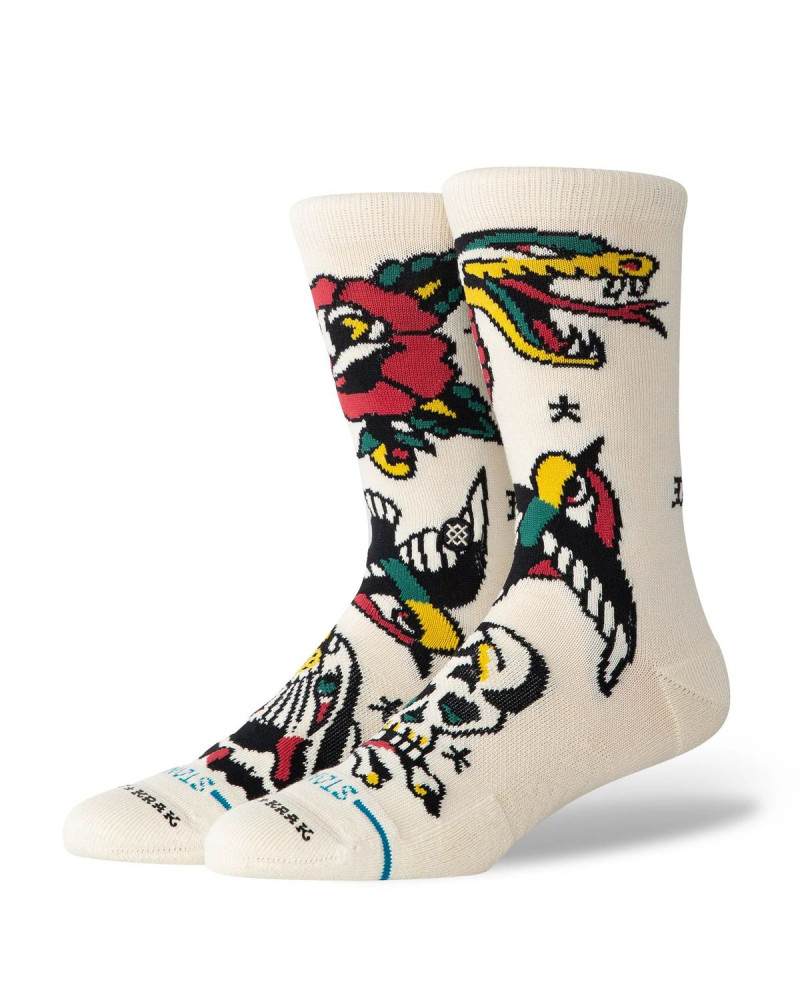 Stance Flash Crew Socks Canvas