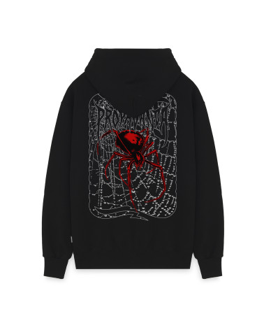 Propaganda Ribs Spider Hoodie Black