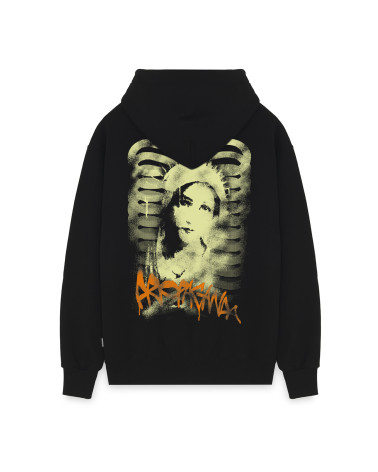 Propaganda Ribs Stencil Hoodie Black