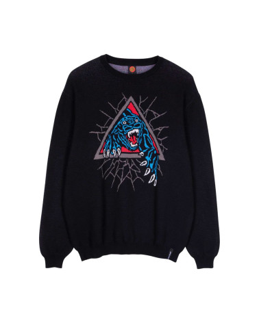 Santa Cruz  Natas SC Panther Knit Crew Black