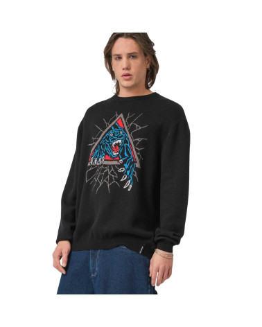 Santa Cruz  Natas SC Panther Knit Crew Black