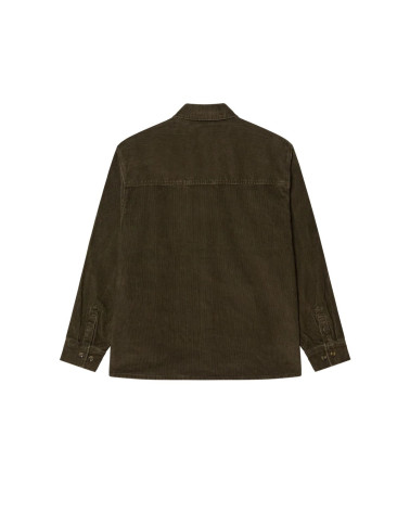 Obey Buckley Corduroy Woven Shirt Black Olive