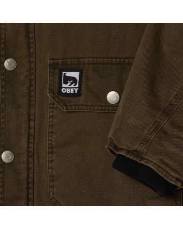 Obey Norton Barn Coat Black Olive