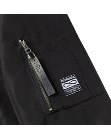 Propaganda Bomber Jacket Logo Atom Black