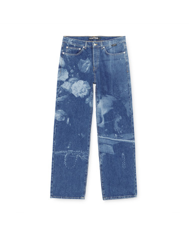 Iuter Still Life Loose Denim Pants Mediumblue