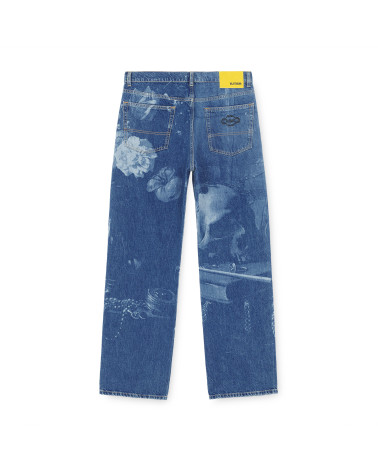 Iuter Still Life Loose Denim Pants Mediumblue