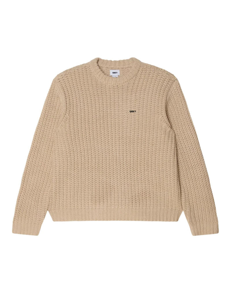 Obey Bold Chunky Sweater Oatmeal