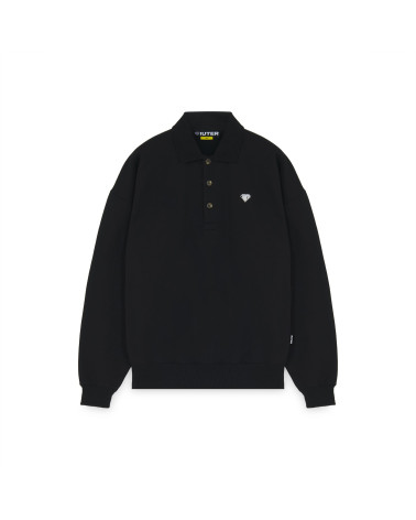 Iuter Heart Logo Polo Sweater Black