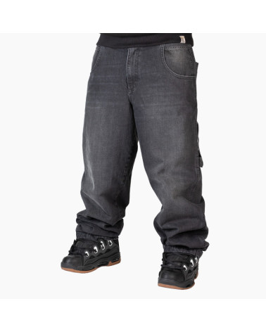 Blueskin Jeans Baggy Denim Black/Yellow Used Washed