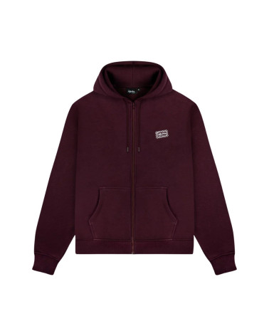 Dolly Noire Stamp Zip Hoodie Prune