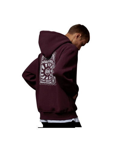 Dolly Noire Stamp Zip Hoodie Prune