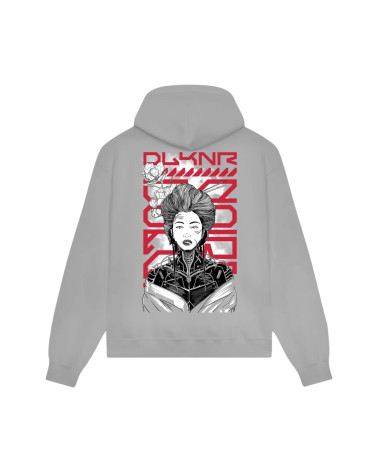 Dolly Noire Metal Gheisha Hoodie Grey