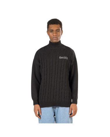 Deceit Hard Neck Sweater Black