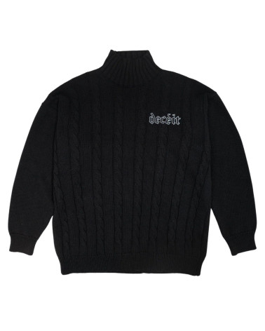 Deceit Hard Neck Sweater Black