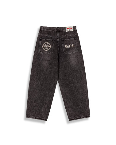 Grimey Royal Paw Big Boy Washed Black Denim Pants