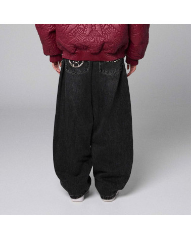 Grimey Royal Paw Big Boy Washed Black Denim Pants