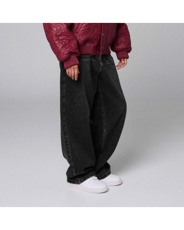 Grimey Royal Paw Big Boy Washed Black Denim Pants