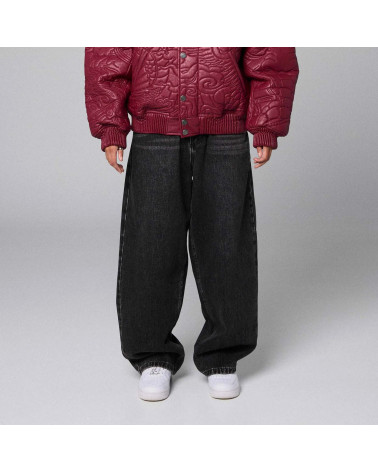 Grimey Royal Paw Big Boy Washed Black Denim Pants