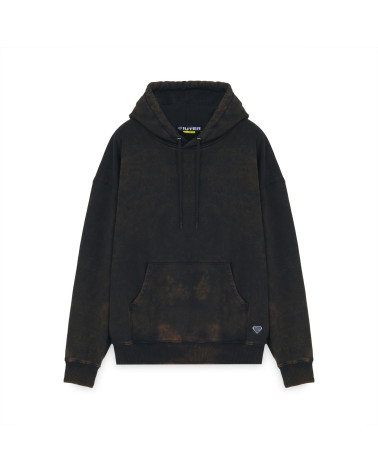 Iuter Label Marble Hoodie Black