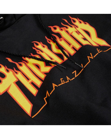 Thrasher Magazine - Felpe Flame Logo Hood - Black