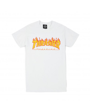 Thrasher - T-Shirt Flame - White