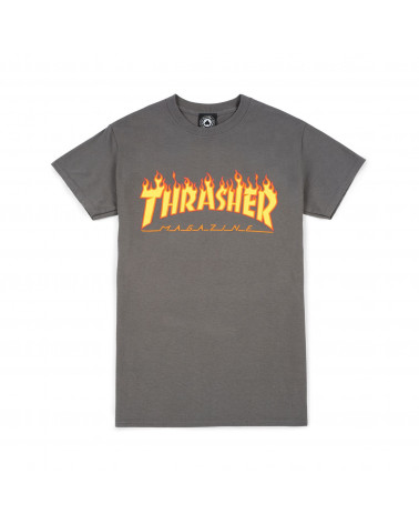 Thrasher - T-Shirt Flame - Chorcoal