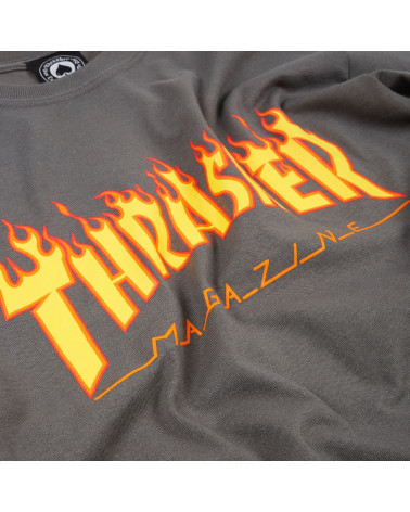 Thrasher - T-Shirt Flame - Chorcoal